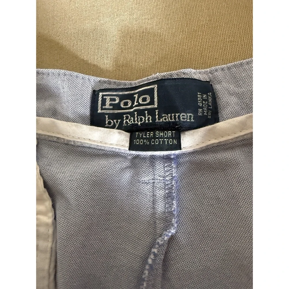 VINTAGE Polo Ralph Lauren Tyler Shorts Size 36 Blue 9 Inch Preppy Mens